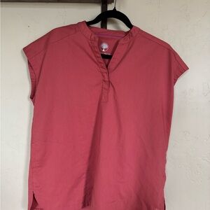 Healing Hands Salmon/Pink Scrub Top for Women